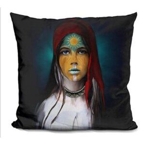 LiLiPi Chalchiuhtlicue Decorative Square Accent Throw Pillow